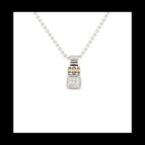 Lagos 18k gold and sterling w/ diamond pendant